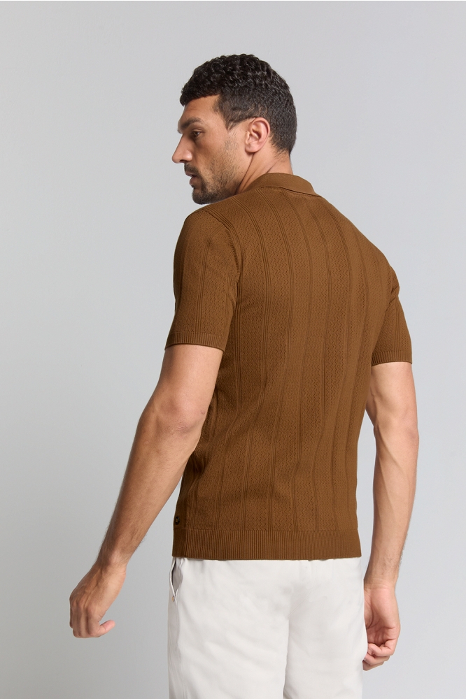 POLO MET KORTE MOUWEN 28240450 140 CAMEL